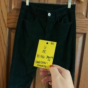 AE hi rise corduroy Jeggings